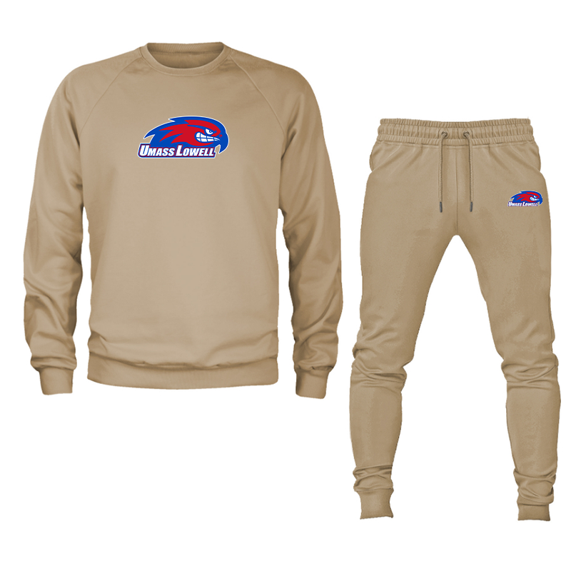 Men's UMass Lowell River Hawks Crewneck Sweatshirt Joggers Suit